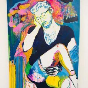 Juliana Dorso - Hadrien prend son pied - 2020 - Gouache - 100x150cm