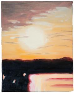 Clémentine Chalançon - Sans titre (soleil) -18,2x14,6cm - Huile sur toile 2020