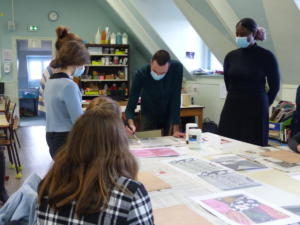 Ateliers de pratiques artistiques avec le collège Immaculée Conception de Créhen et les artistes Ymane Chabi-Gara et Iwan Warnet(c) APM