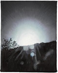 Clémentine Chalançon - Sans titre (soleil) -18,2x14,6cm - Huile sur toile 2020